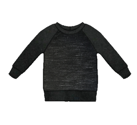 Black Linen Raglan