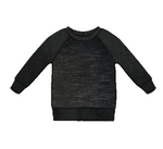 Black Linen Raglan