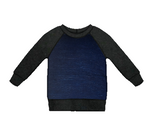 Navy Linen Raglan