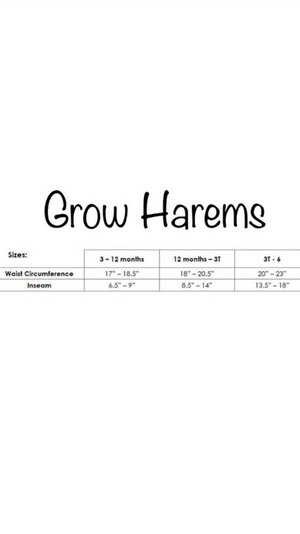 Blush Harem Shorts, Grow-With-Me