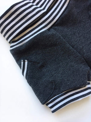 Charcoal Harem Shorts, Grow-With-Me