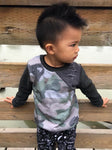 Distressed Camo Raglan