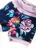 Navy Floral Shorts
