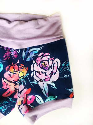 Navy Floral Shorts