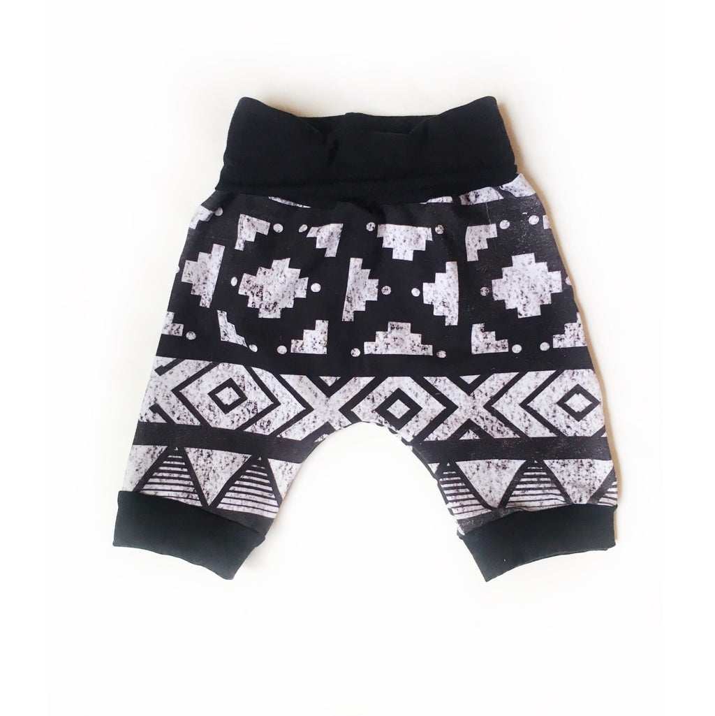 Aztec Harem Shorts, Grow-With-Me