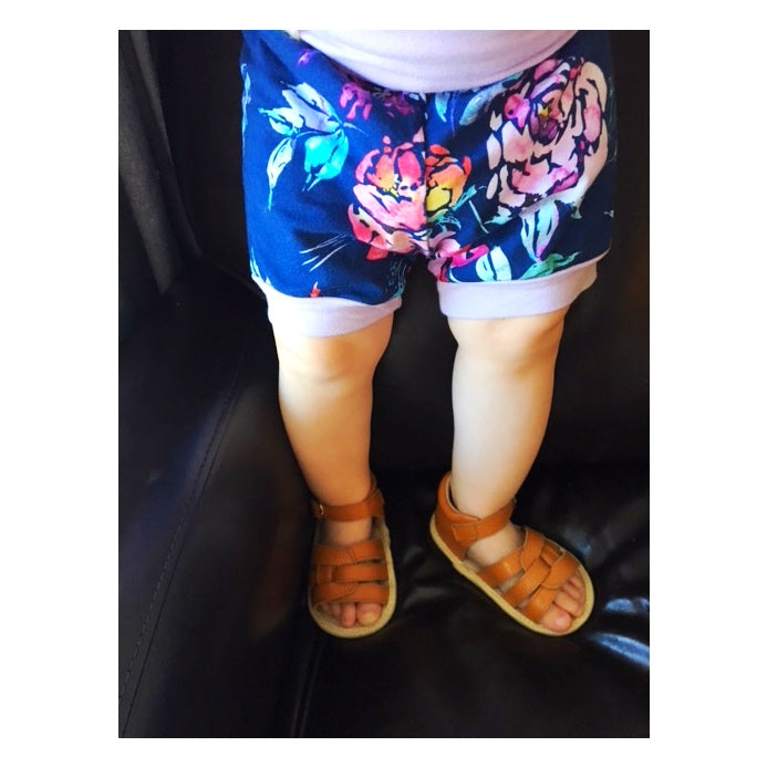 Navy Floral Shorts