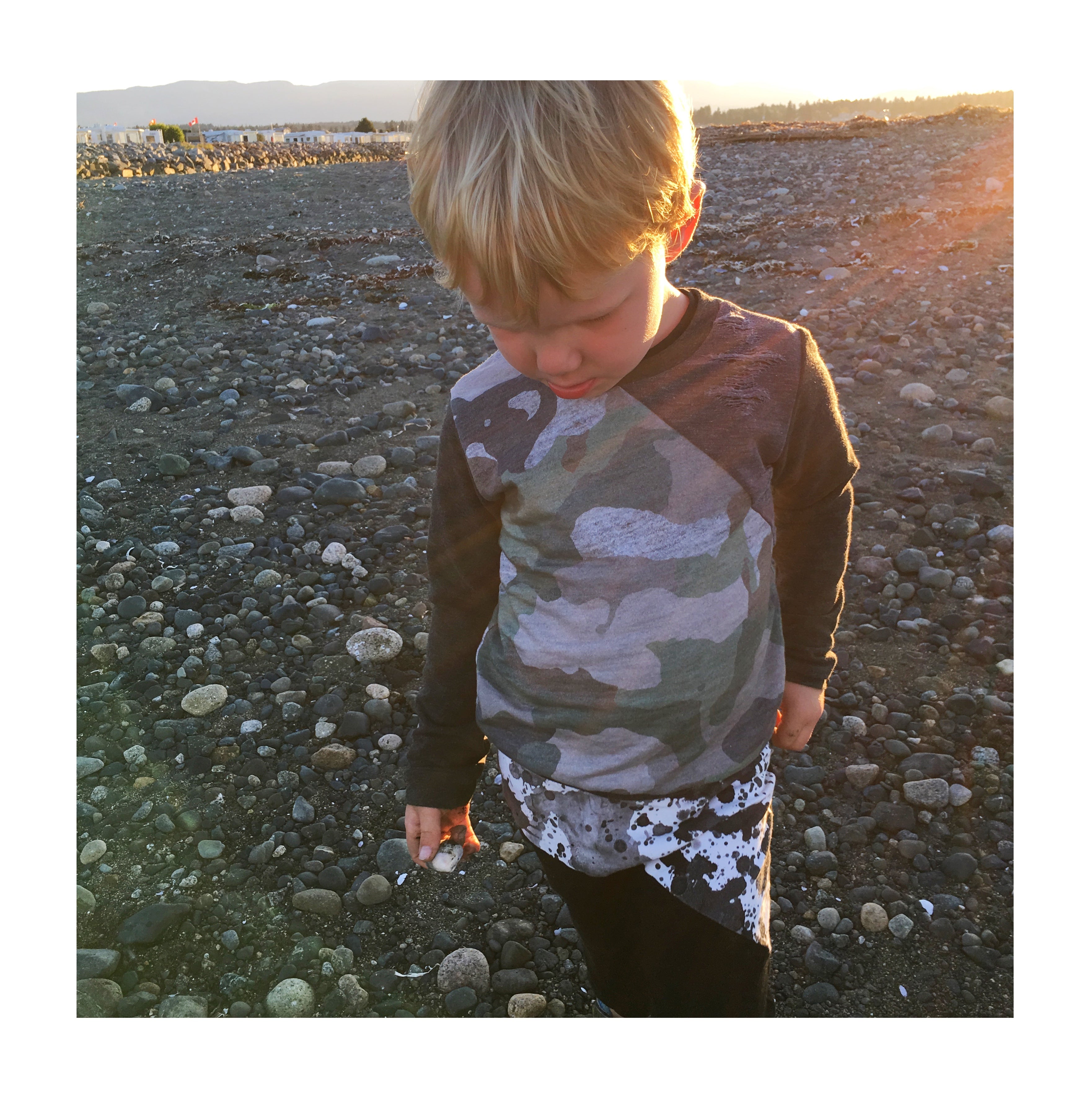 Distressed Camo Raglan