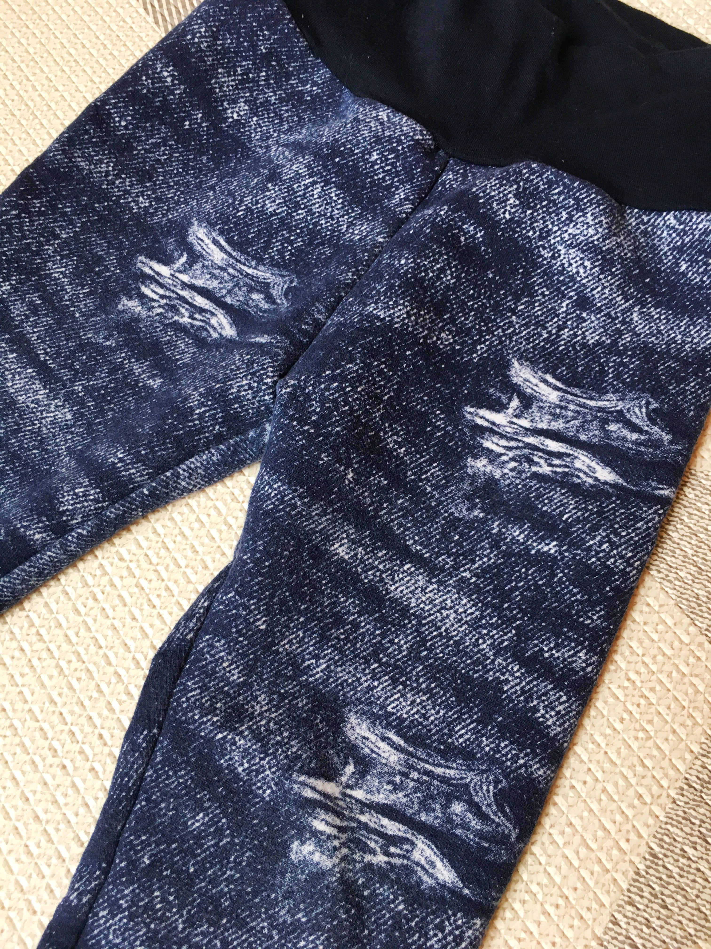 Faux Distressed Denim Leggings