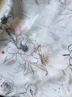 Delicate floral gown & knot hat set