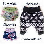 Aztec Harem Shorts, Grow-With-Me