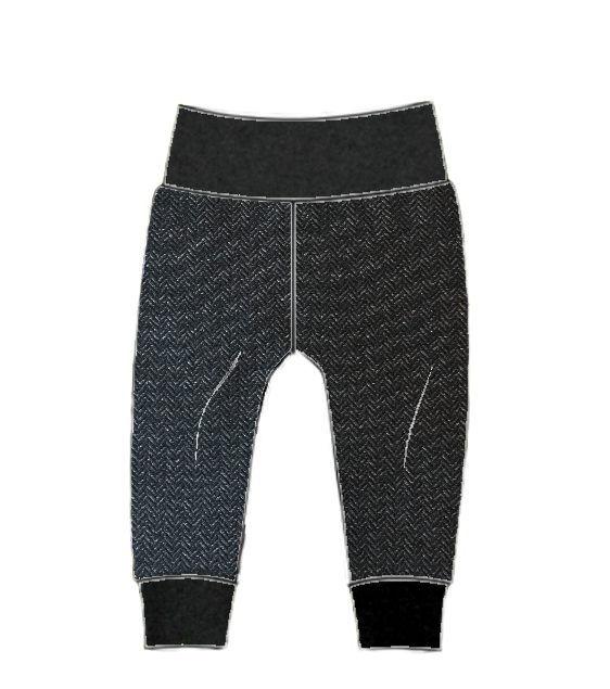 Grey Herringbone Pants