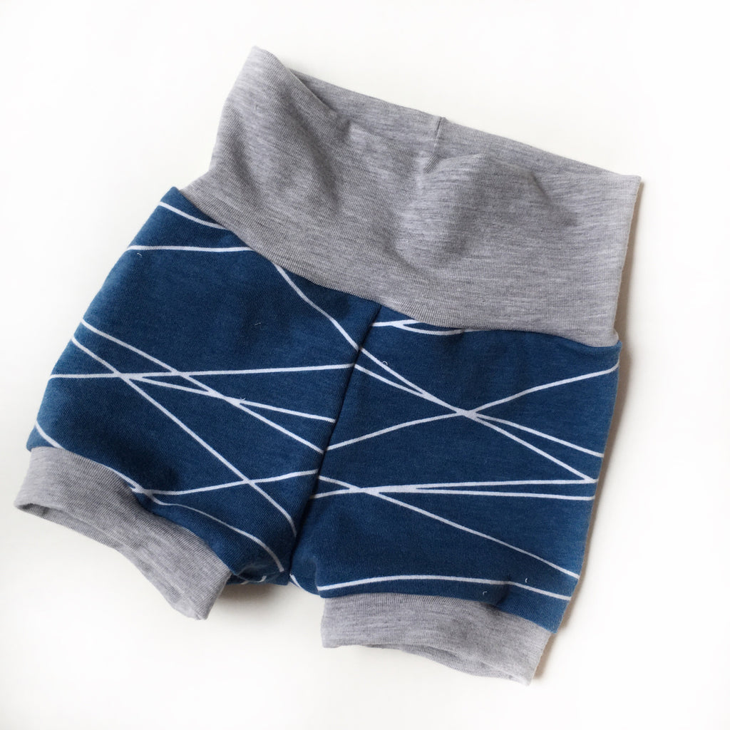 Navy Line Work Shorts