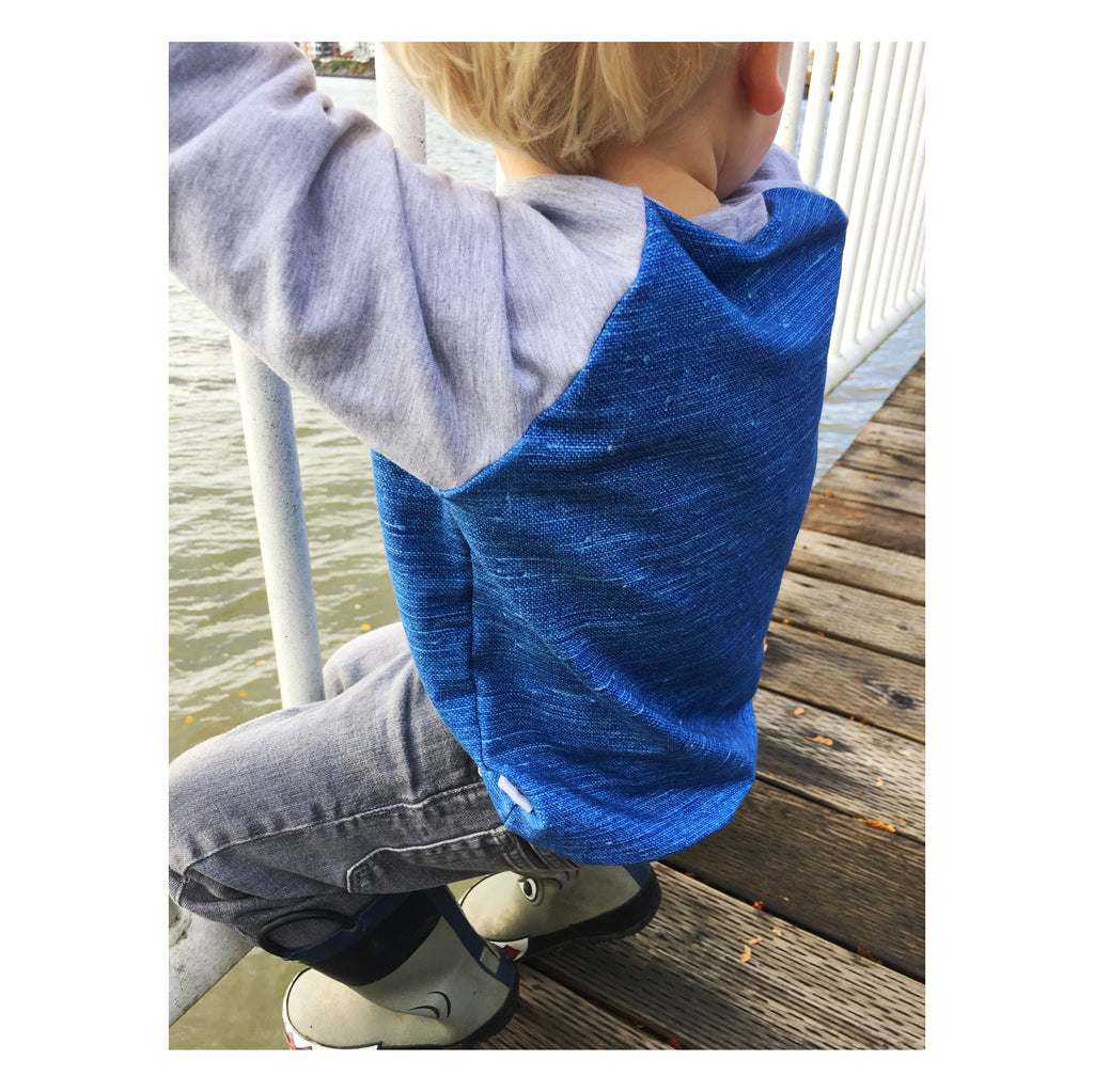 Carolina Blue Linen Raglan